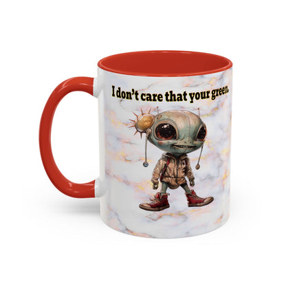 I don't care that your grey - Accent Mug (white marble)