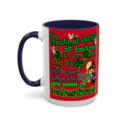 christmas spirits of boston - Accent Mug (dark red)