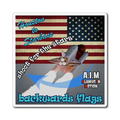 shoot for the stars - Magnets - (grey-light grey)