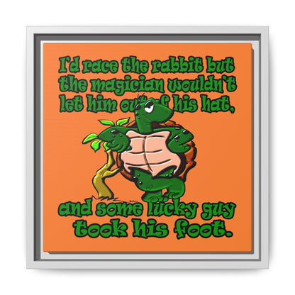 turtle race - framed canvas art (crusta)