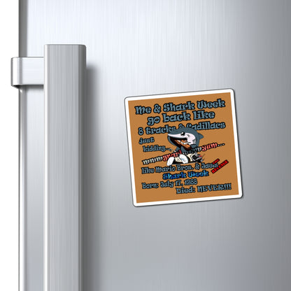 shark week - Magnets - (light brown)