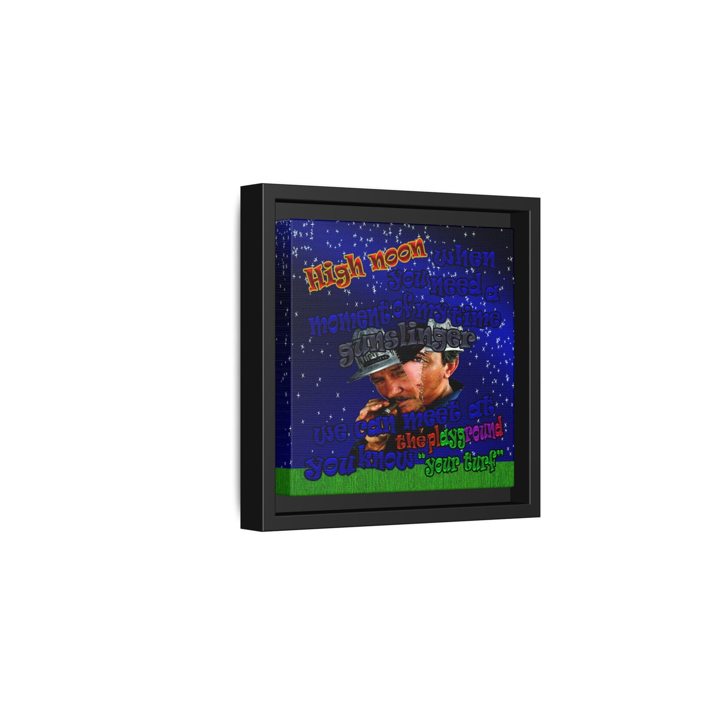 high noon - framed canvas art ('snoops' background)