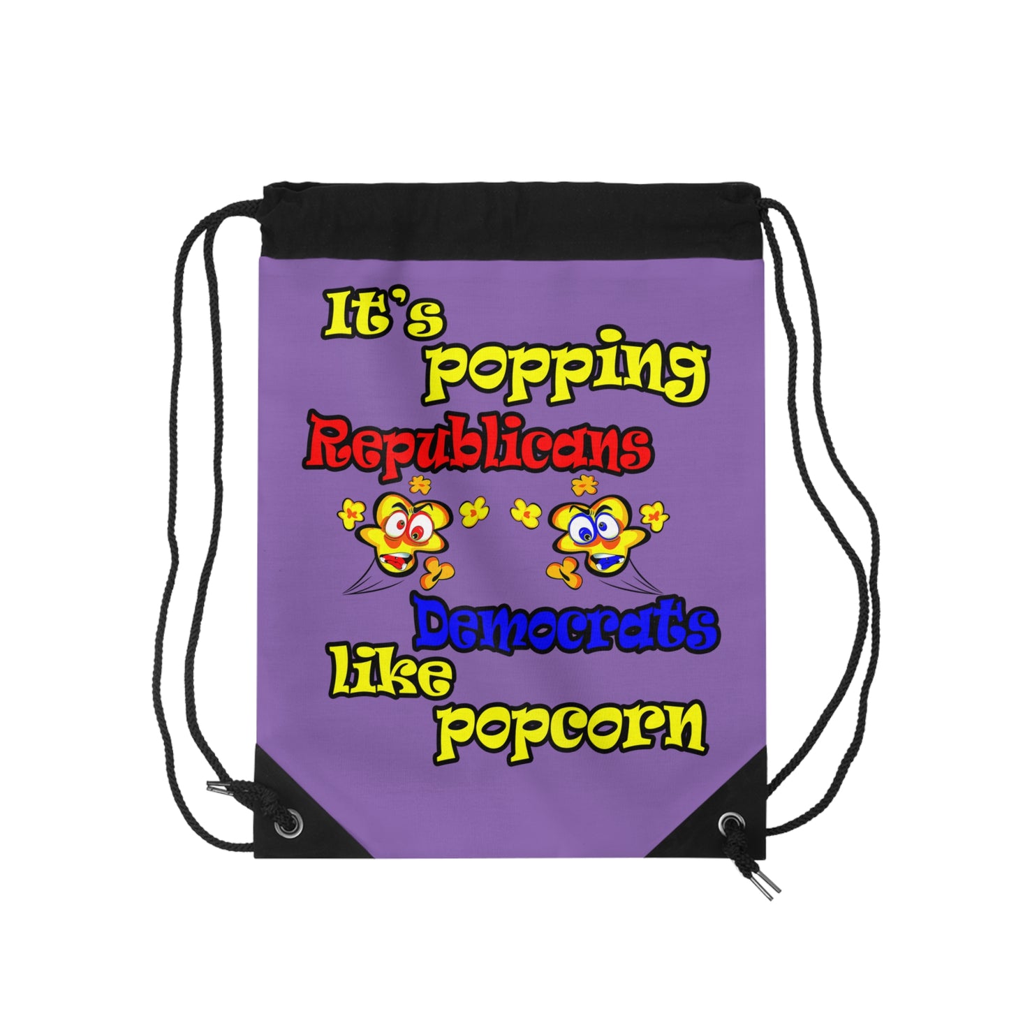 popping like popcorn - Drawstring Bag (light purple)