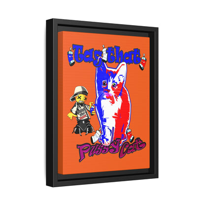 tag that - framed canvas art (orange)