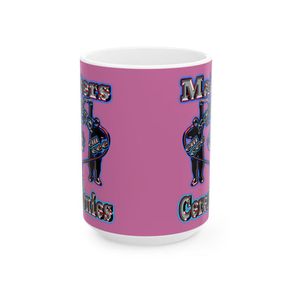 em cee squared - White Mug (light pink)