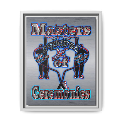 em cee squared - framed canvas art (brushed nickel)