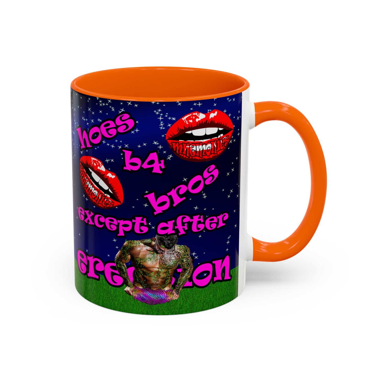 hoes b4 bros - Accent Mug ('snoops' background)