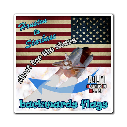 shoot for the stars - Magnets - (white marble)