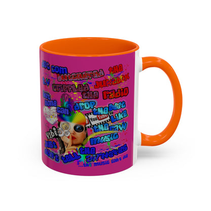 drop the beat - Accent Mug (pink)