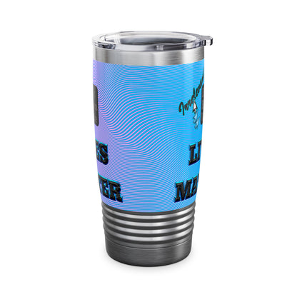 irrelevant - Ringneck Tumbler, 20oz (light blue-purple wave)