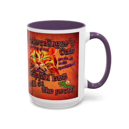 schrodinger's cat - Accent Mug (burnt orange)