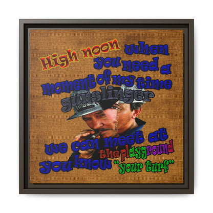 high noon - framed canvas art (brown papyrus)