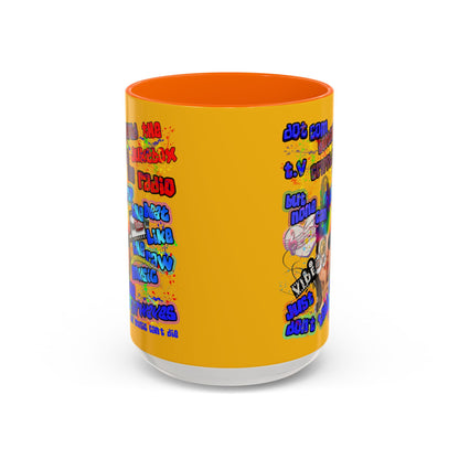 drop the beat - Accent Mug (yellow)