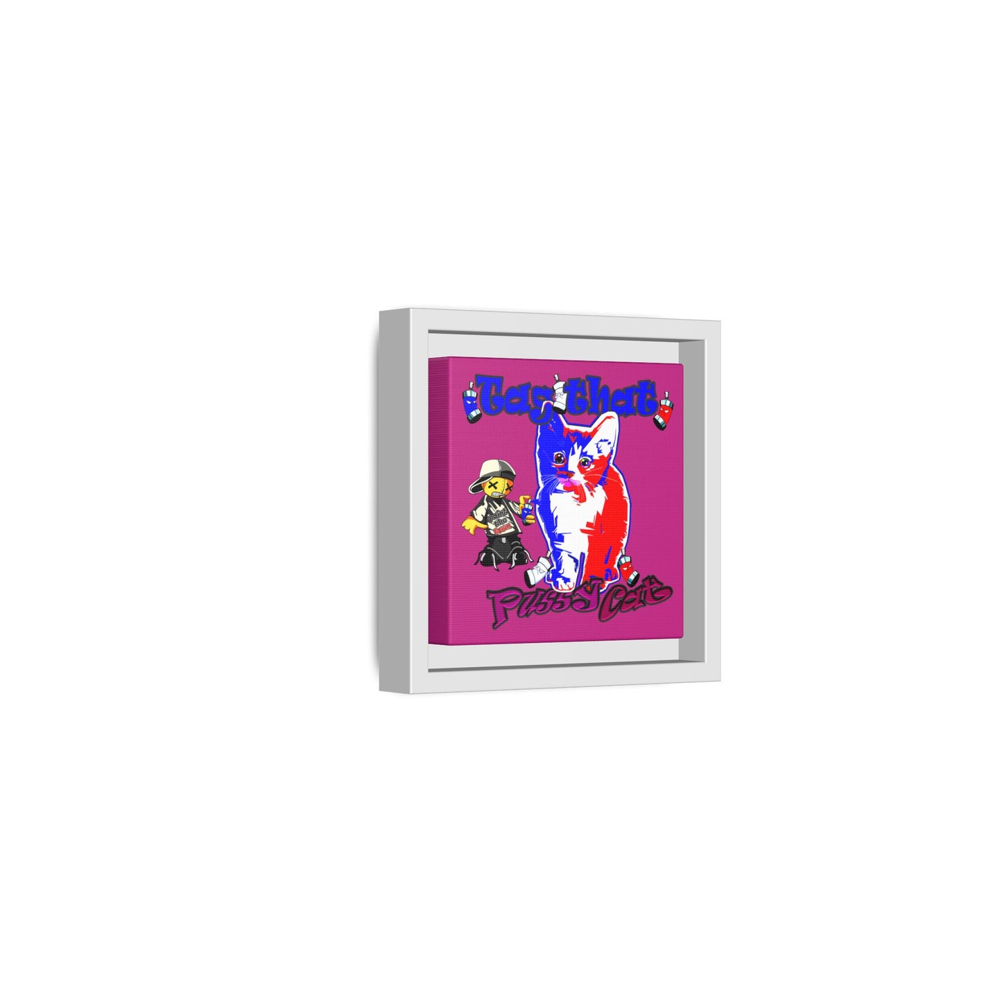 tag that - framed canvas art (pink)