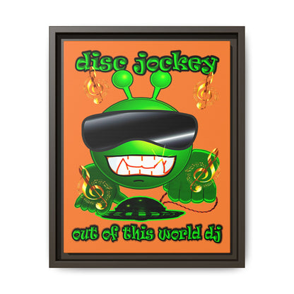 disc jockey - framed canvas art (crusta)