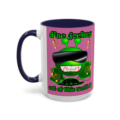 disc jockey - Accent Mug (light pink)