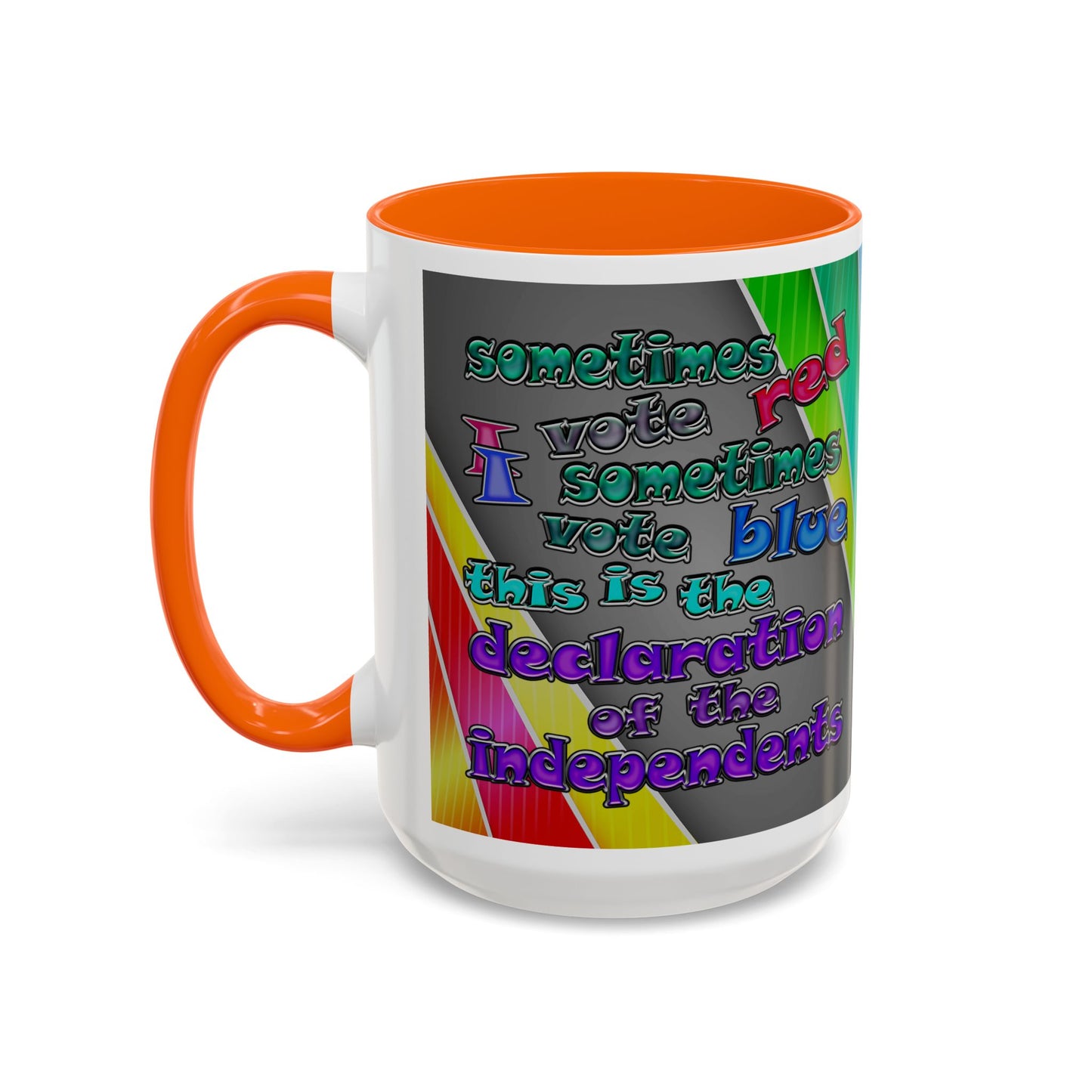 declaration of the independents - Accent Mug (rainbow split)
