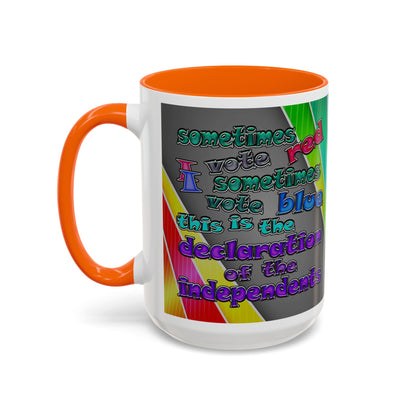 declaration of the independents - Accent Mug (rainbow split)