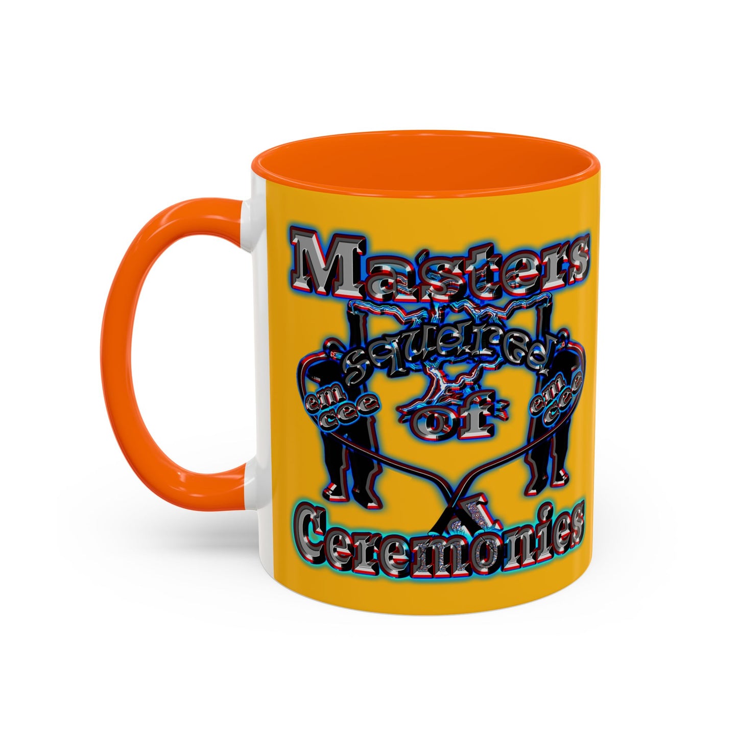 em cee squared - Accent Mug (yellow)