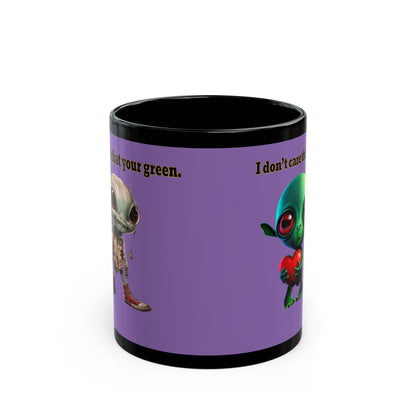 I don't care that your grey - Black Mug (light purple)