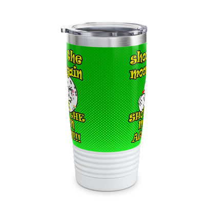 shoot the moon again - Ringneck Tumbler, 20oz (logo green)