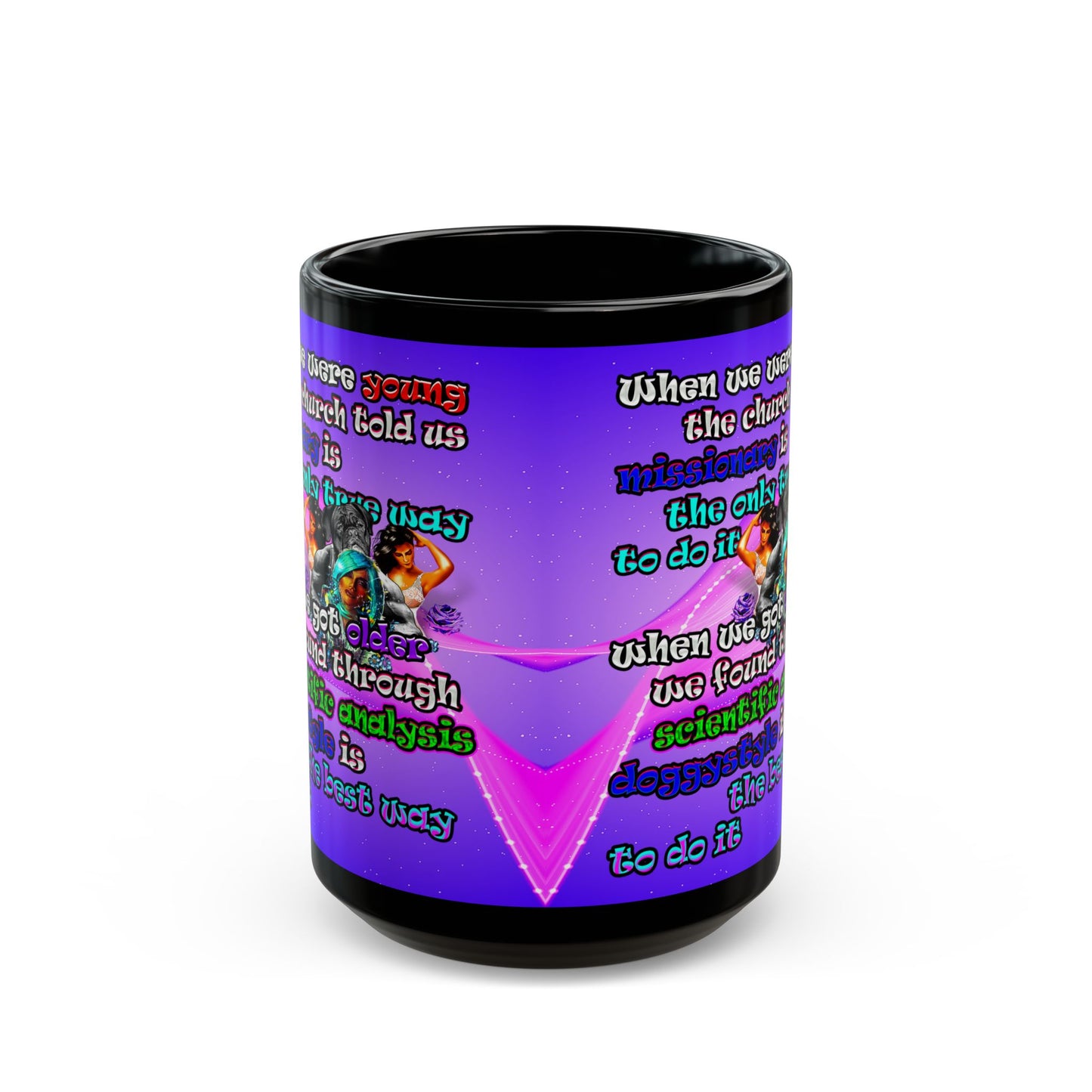 doggystyle - Black Mug (purple-pink wave)