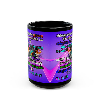 doggystyle - Black Mug (purple-pink wave)