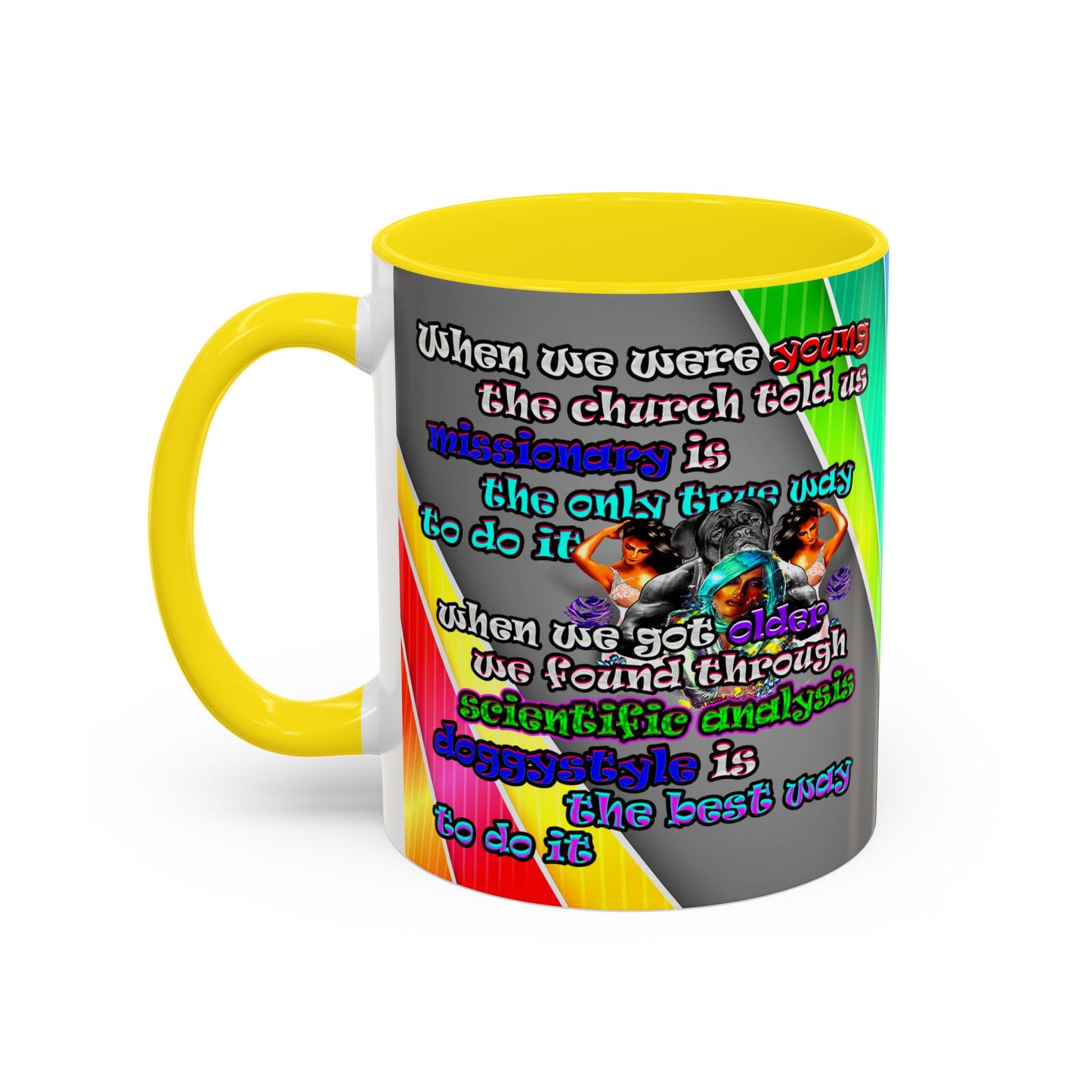 doggystyle - Accent Mug (rainbow split)