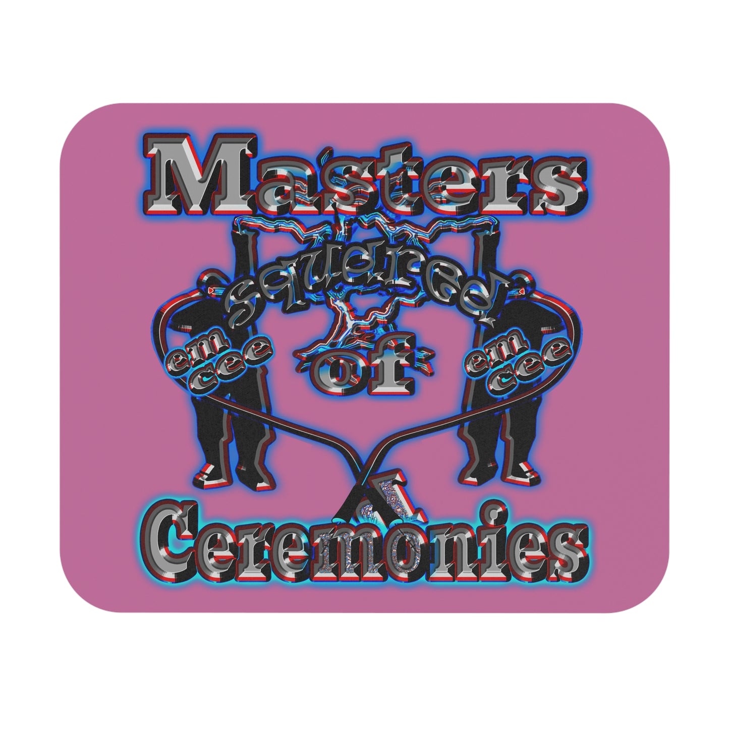 em cee squared - Mouse Pad (Rectangle) (light pink)