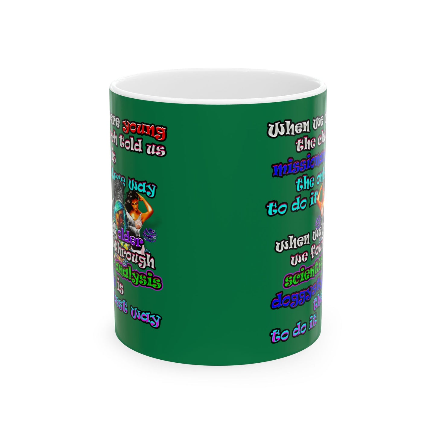 doggystyle - White Mug (dark green)