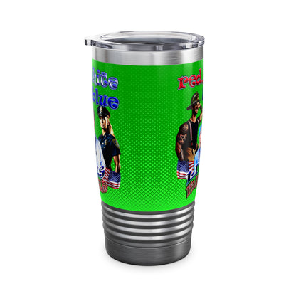 rw&b lives matter - Ringneck Tumbler, 20oz (logo green)