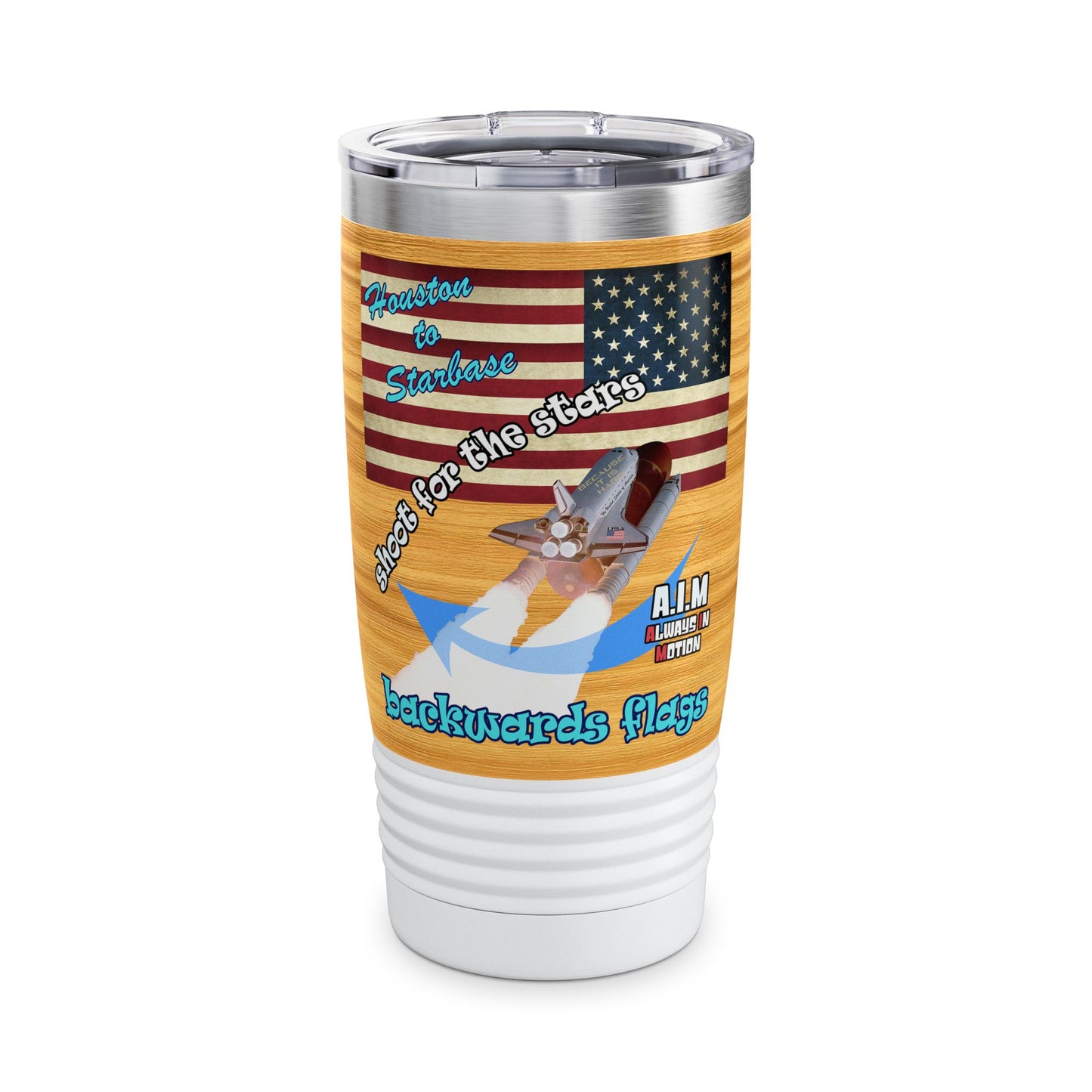 shoot for the stars - Ringneck Tumbler, 20oz (butterscotch wood finish)