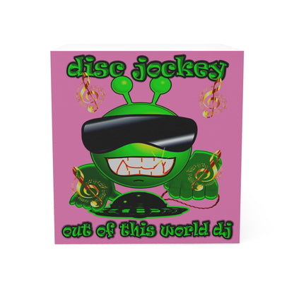 disc jockey - note cube (light pink)