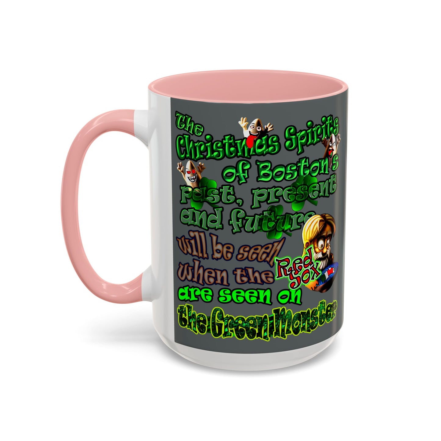 christmas spirits of boston - Accent Mug (dark grey)