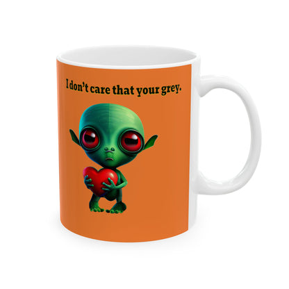 I don't care that your grey - White Mug (crusta)
