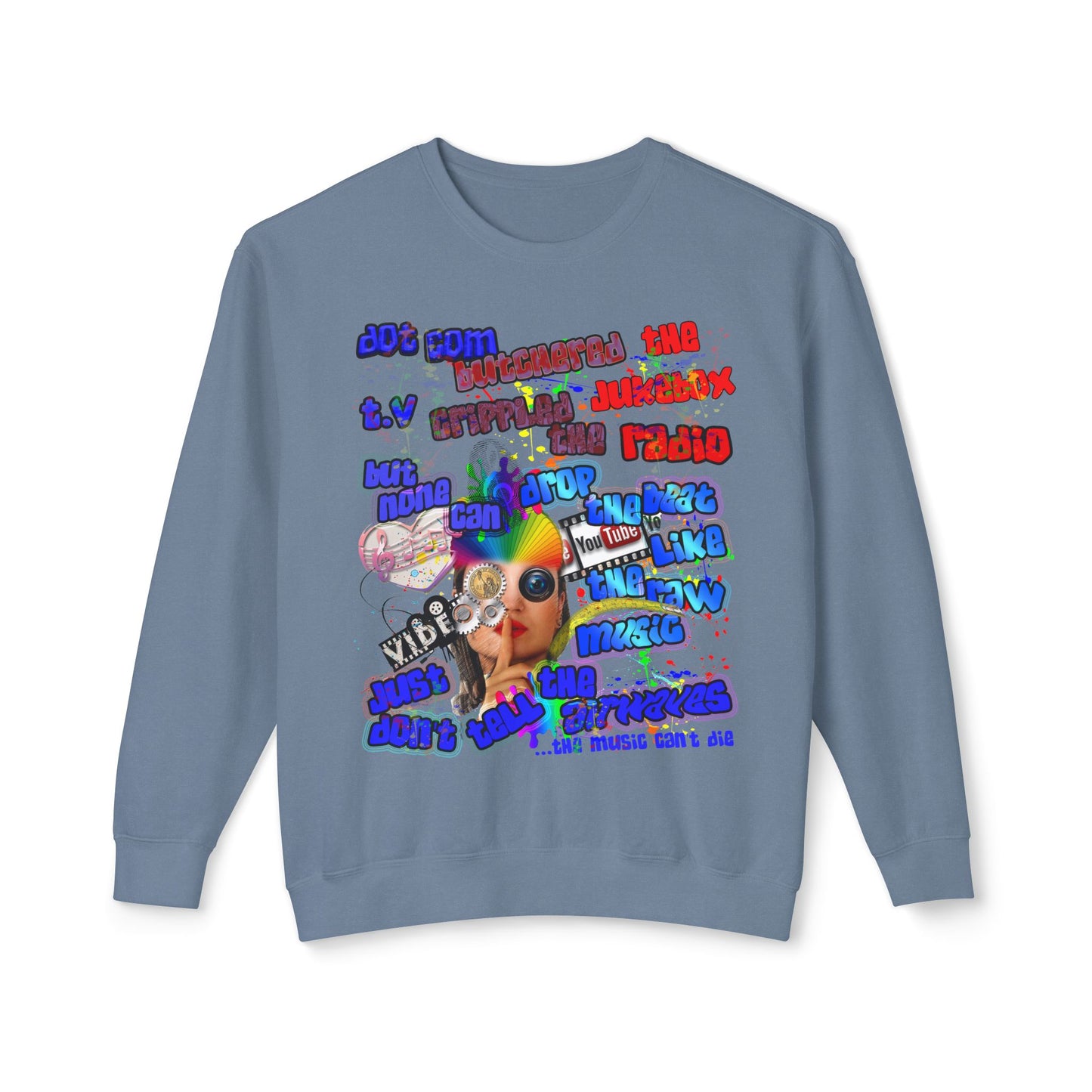 drop the beat - Unisex Lightweight Crewneck Sweatshirt