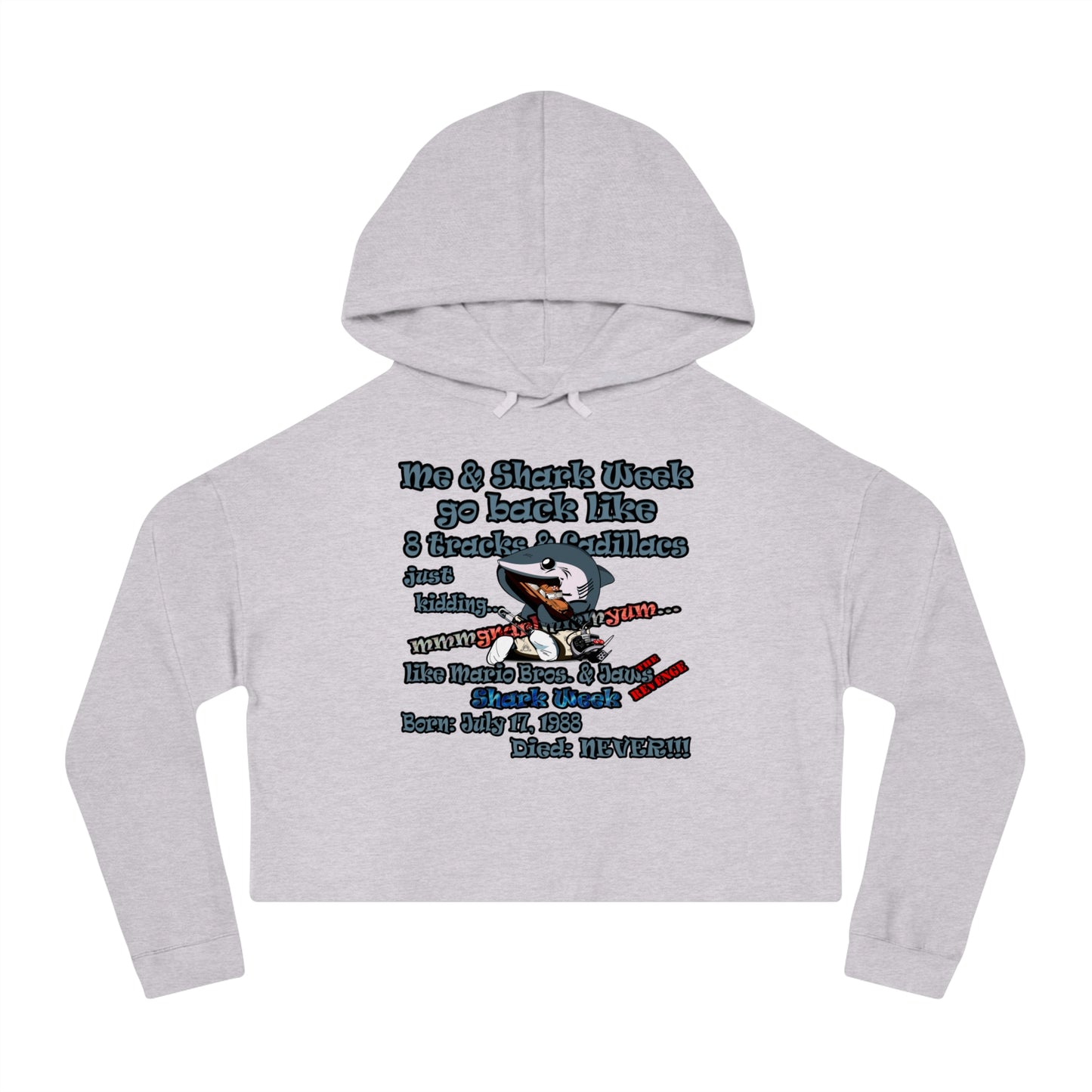 shark week - Women’s Cropped Hooded Sweatshirt