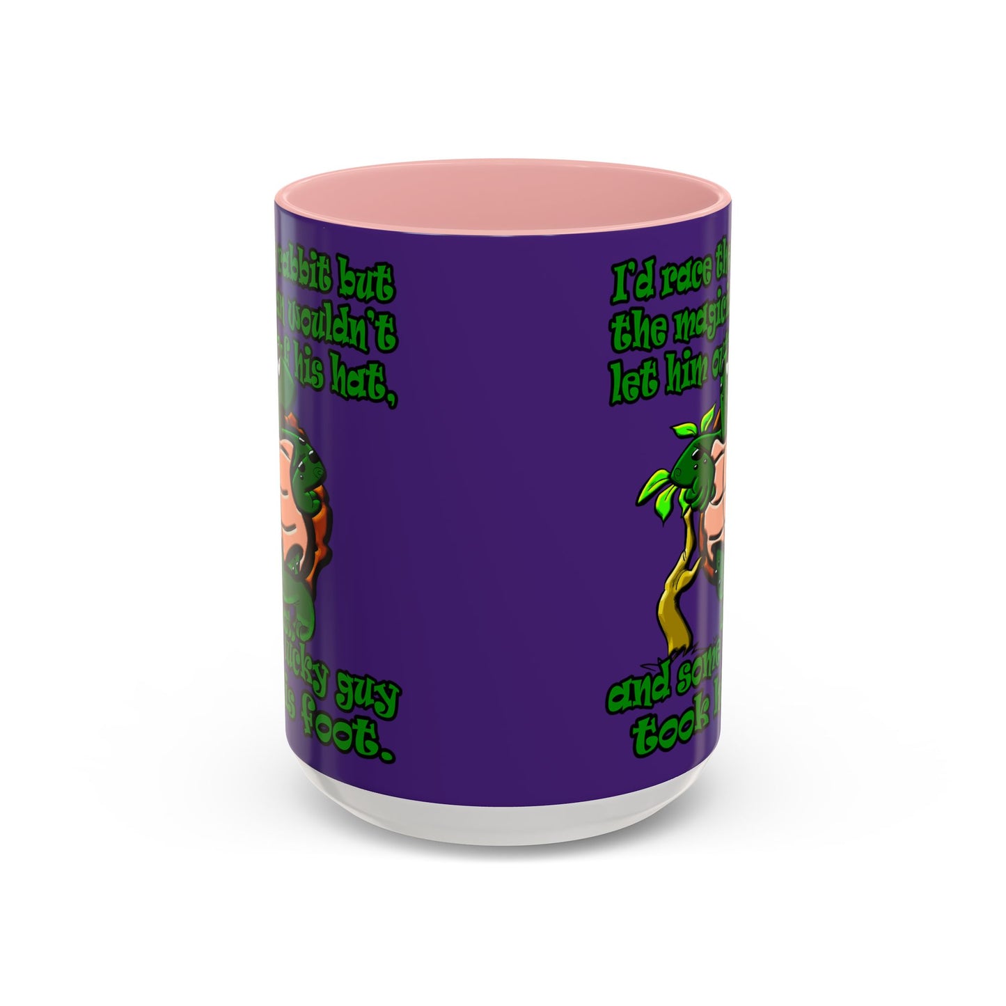 turtle race - Accent Mug (purple)