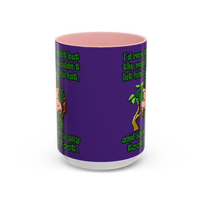 turtle race - Accent Mug (purple)