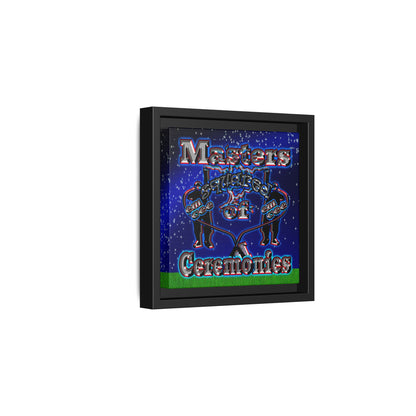 em cee squared - framed canvas art ('snoops' background)