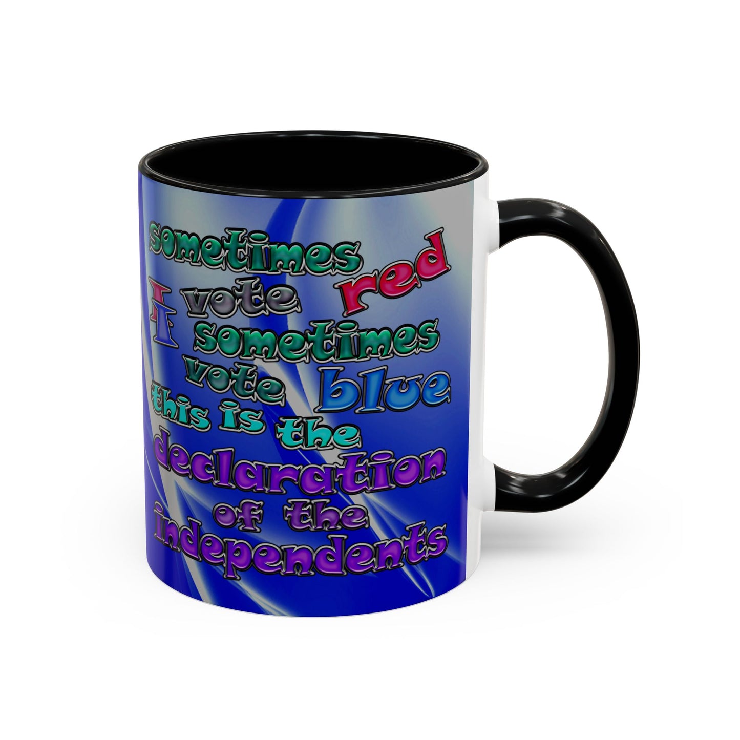 declaration of the independents - Accent Mug (blue-white wave)