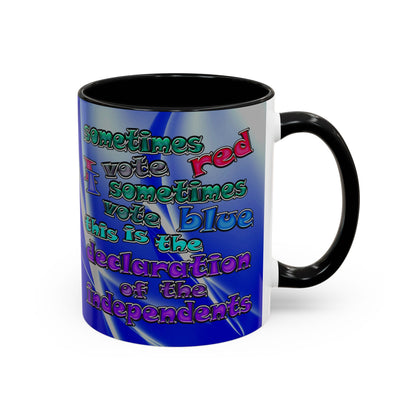 declaration of the independents - Accent Mug (blue-white wave)