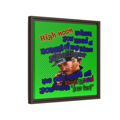 high noon - framed canvas art (logo green)