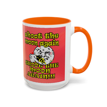 shoot the moon again - Accent Mug (yellow-orange wave)