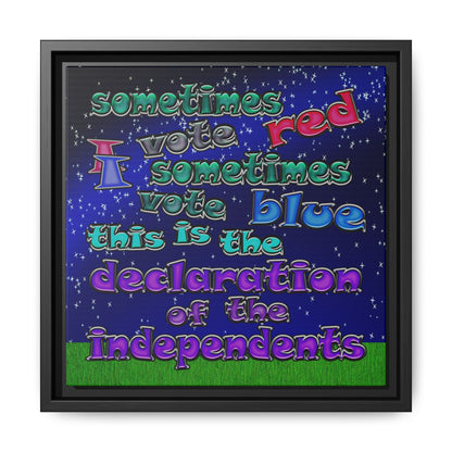 declaration of the independents - framed canvas art ('snoops' background)