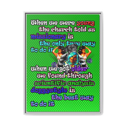 doggystyle - framed canvas art (logo green)