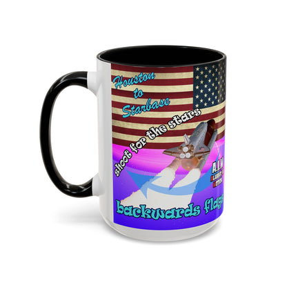 shoot for the stars - Accent Mug (purple-pink wave)