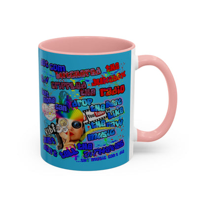 drop the beat - Accent Mug (turquoise)