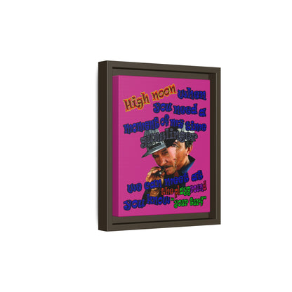 high noon - framed canvas art (pink)