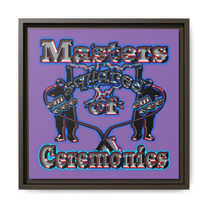 em cee squared - framed canvas art (light purple)